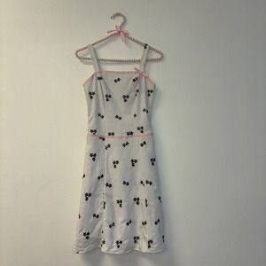 DBY Dress VTG Size 3 / 4 Cottage Core Classy Y2K 2000s Milkmaid Bow Flower Event